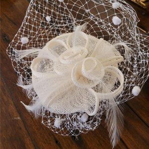 Birdcage Style Wedding Fascinator